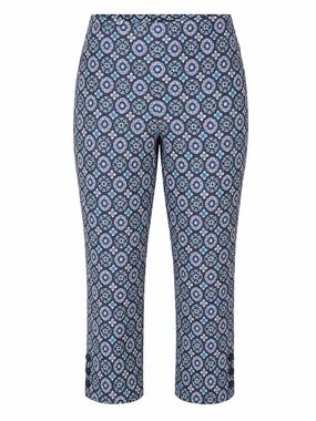 Tribal Pull-On Capri Pants Riviera Print Blue Size 2 NWT